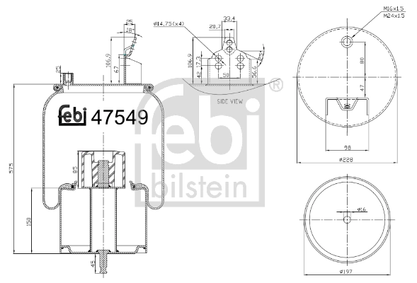 Bellow, air suspension (47549)