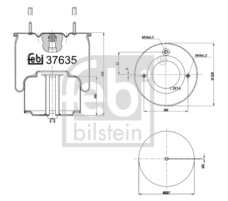 Bellow, air suspension (37635)