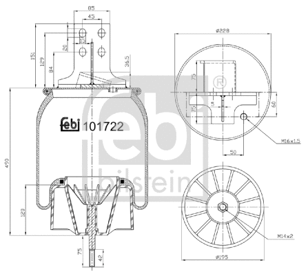 Bellow, air suspension (101722)