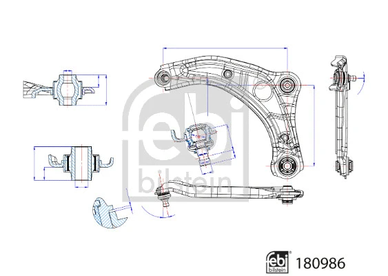 Control/Trailing Arm, wheel suspension