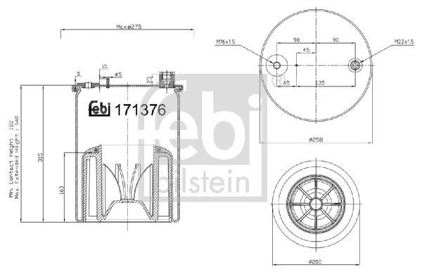 Bellow, air suspension (171376)