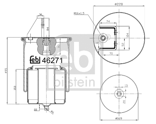 Bellow, air suspension (46271)