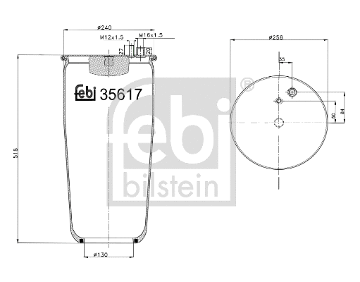 Bellow, air suspension (35617)