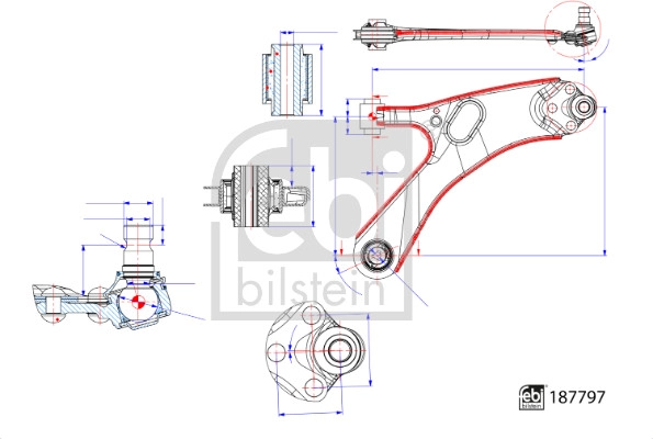 Control/Trailing Arm, wheel suspension (187797)