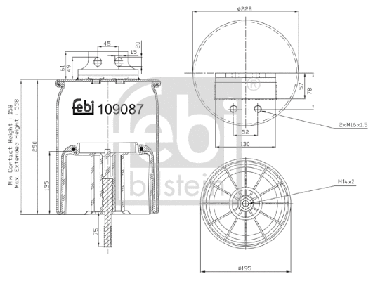 Bellow, air suspension (109087)