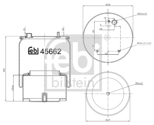 Bellow, air suspension (45662)