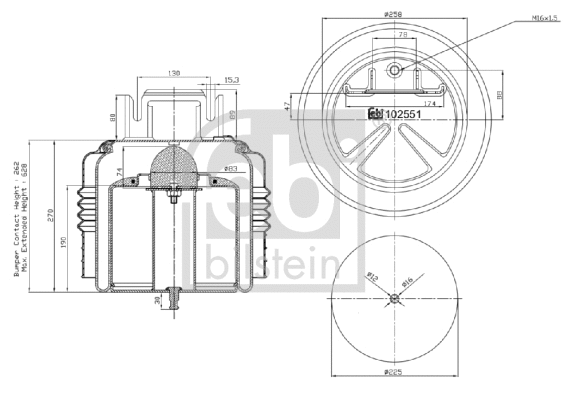 Bellow, air suspension (102551)