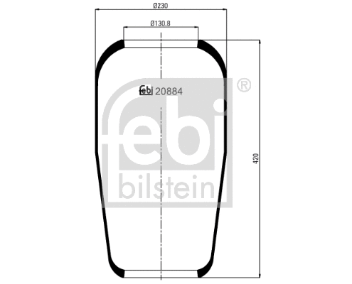 Bellow, air suspension (20884)
