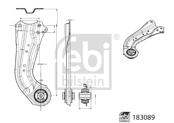 Control/Trailing Arm, wheel suspension (183089)