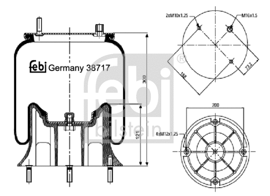 Bellow, air suspension (38717)