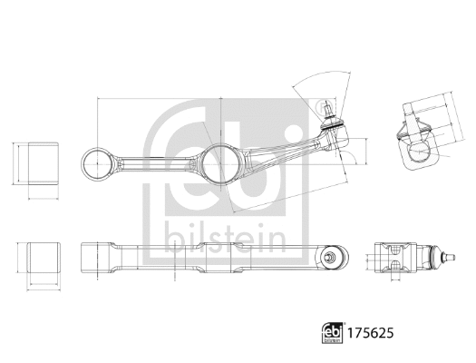 Control/Trailing Arm, wheel suspension
