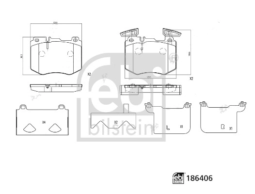 Brake Pad Set, disc brake (186406)