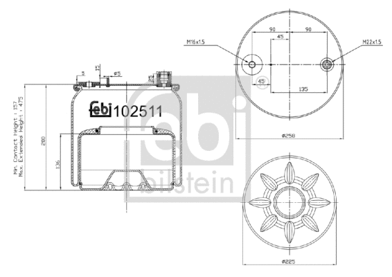 Bellow, air suspension (102511)