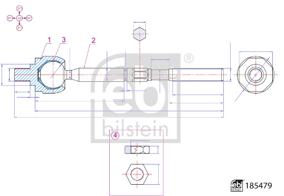 Inner Tie Rod (185479)