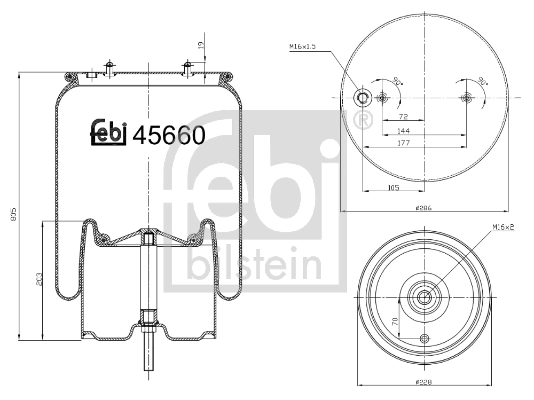 Bellow, air suspension (45660)