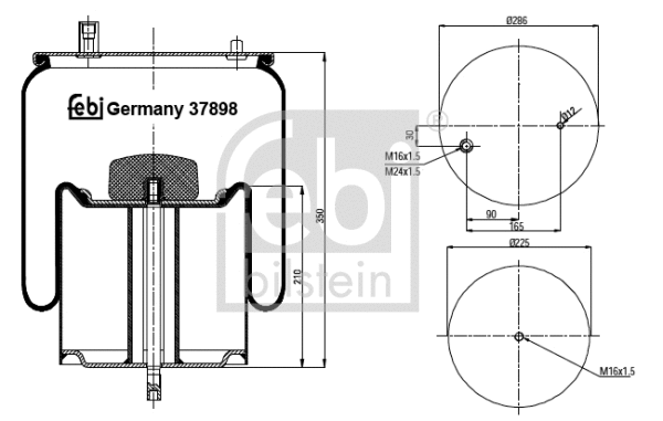 Bellow, air suspension (37898)