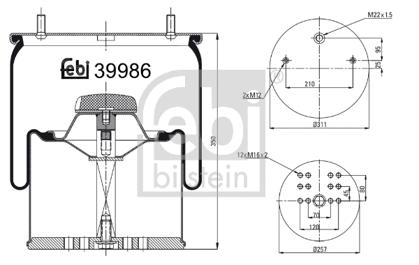 Bellow, air suspension (39986)