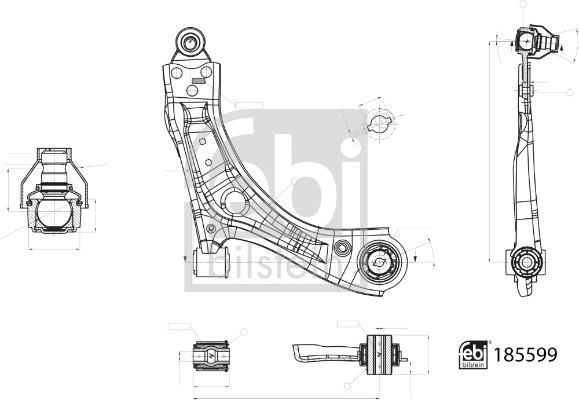 Control/Trailing Arm, wheel suspension (185599)