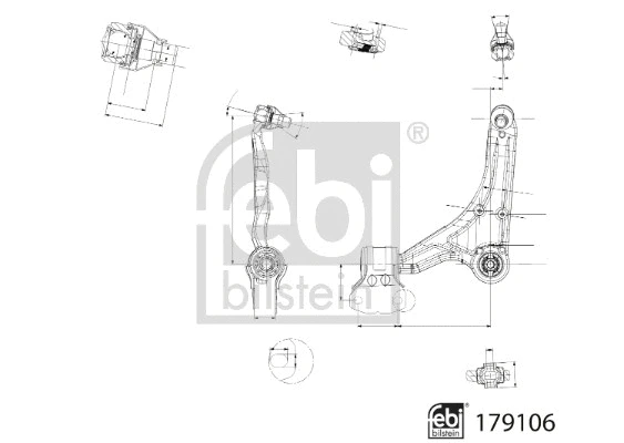 Control/Trailing Arm, wheel suspension