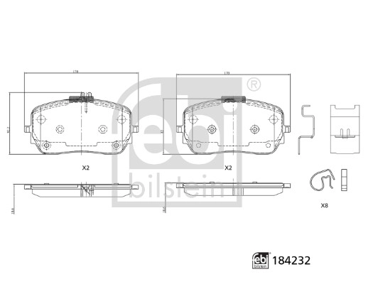 Brake Pad Set, disc brake (184232)