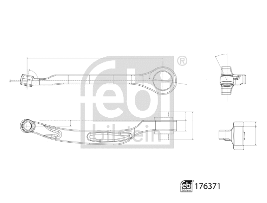 Control/Trailing Arm, wheel suspension