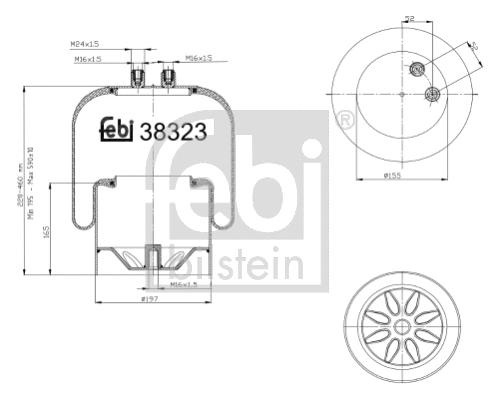 Bellow, air suspension (38323)