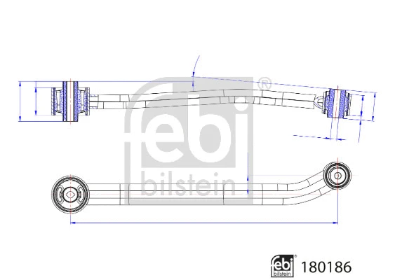 Control/Trailing Arm, wheel suspension