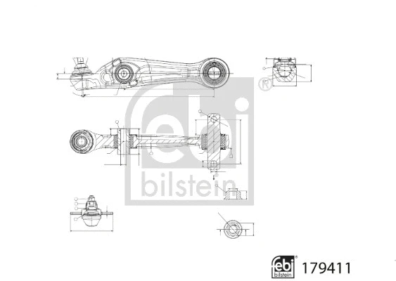 Control/Trailing Arm, wheel suspension