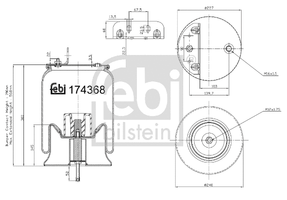 Bellow, air suspension (174368)