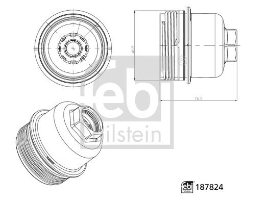 Cap, oil filter housing (187824)