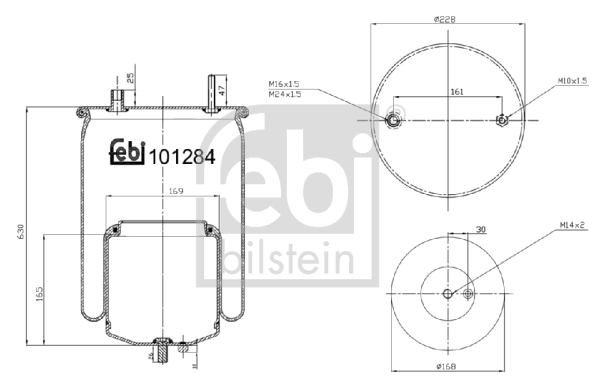 Bellow, air suspension (101284)