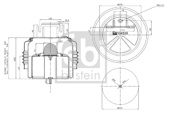 Bellow, air suspension (104536)