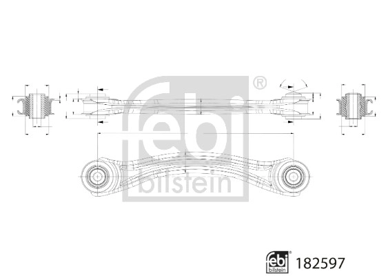 Control/Trailing Arm, wheel suspension (182597)