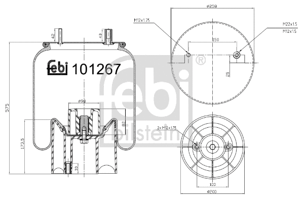 Bellow, air suspension (101267)