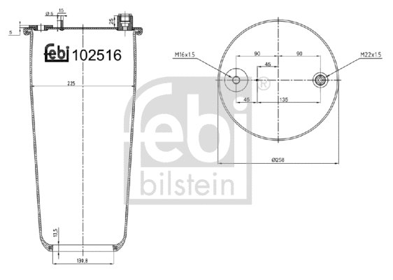 Bellow, air suspension (102516)