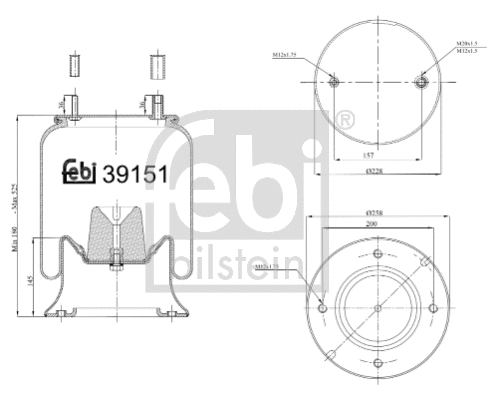 Bellow, air suspension (39151)