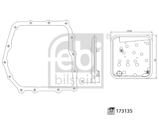 Hydraulic Filter Kit, automatic transmission (173135)