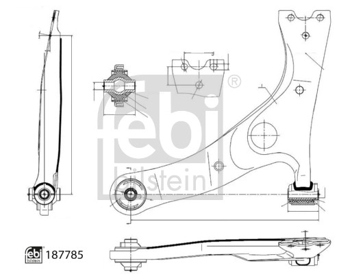 Control/Trailing Arm, wheel suspension (187785)