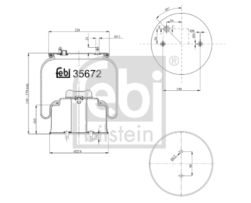 Bellow, air suspension (35672)