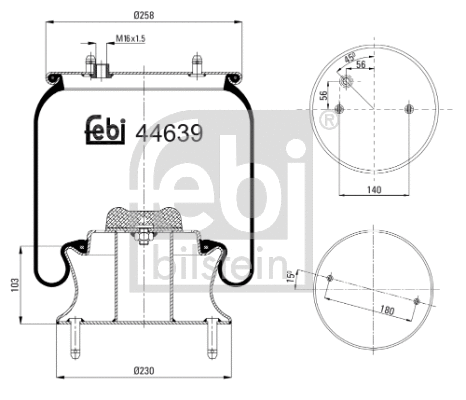 Bellow, air suspension (44639)