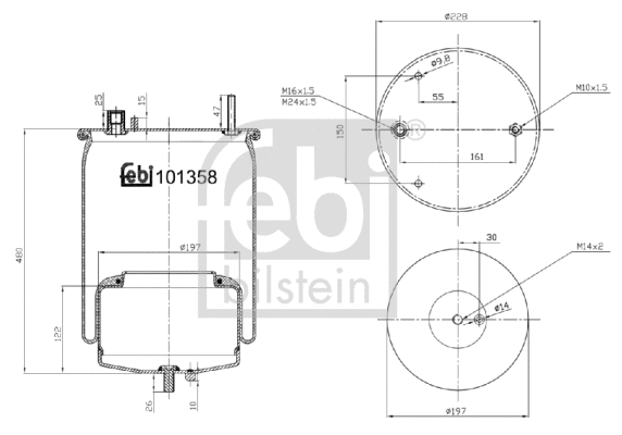 Bellow, air suspension (101358)