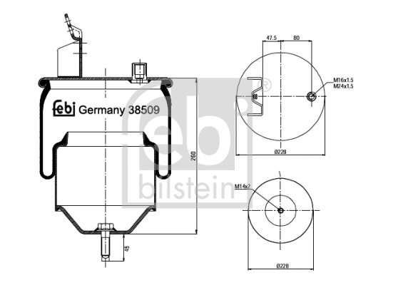 Bellow, air suspension (38509)