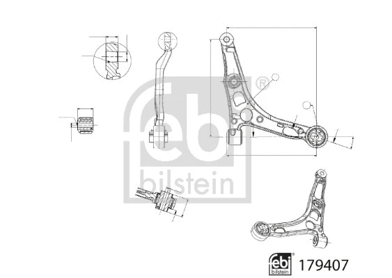 Control/Trailing Arm, wheel suspension