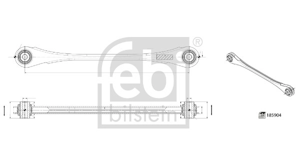 Control/Trailing Arm, wheel suspension (185904)