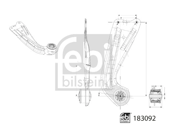 Control/Trailing Arm, wheel suspension (183092)