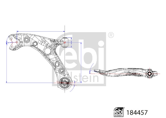 Control/Trailing Arm, wheel suspension (184457)