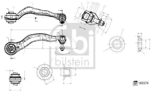 Control/Trailing Arm, wheel suspension (185574)