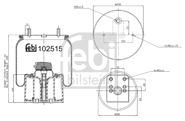 Bellow, air suspension (102515)