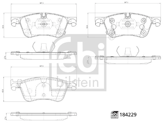 Brake Pad Set, disc brake (184229)
