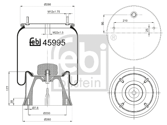 Bellow, air suspension (45995)